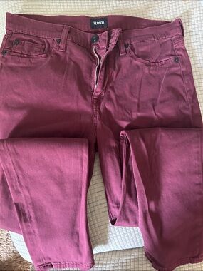 Hudson Jeans Wine-Colored Slim Fit Pants